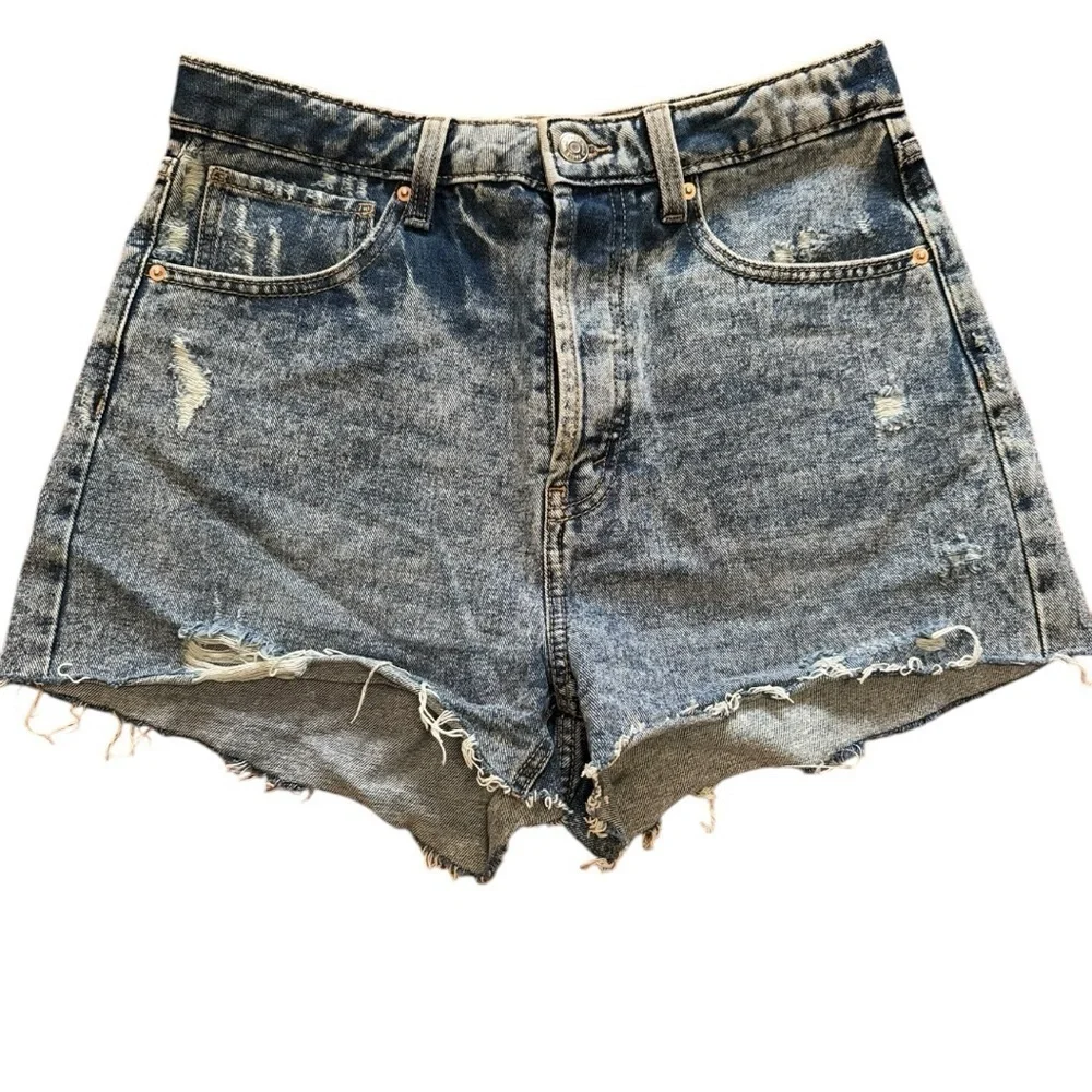 Wild Fable Distressed High Rise Cutoff Denim Shorts Size 6